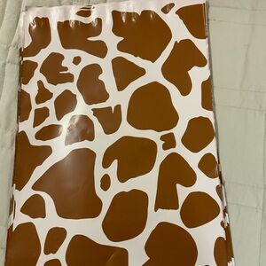 20 - Brown and White Animal Print (10 x 13) Poly Mailers